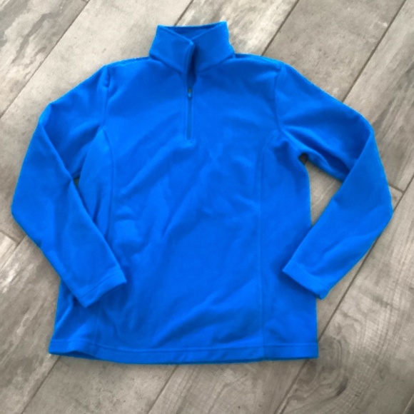 Lands' End Jackets & Blazers - Lands End turquoise pull over fleecThree-quarter zip up f  jacket size small #17